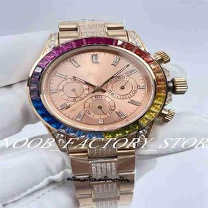 Erkekler Fabrika Diamond Dial Classic 40 mm 2813 Otomatik Hareket Hiçbir kronograf özellikleri elmas kayış Noel hediyesi o229p