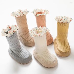 First Walkers Babies Anti Slip Lace Foot Socks Walker Crib Shoes Accessories Born Infant Things Children Toddlers Kids Girl Boy Birth