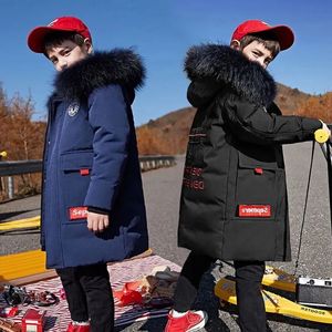 Para baixo casaco meninos jaquetas 517 anos 2023 inverno adolescente menino grosso quente algodão com capuz casacos outerwear crianças roupas blusão 230928