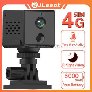 CCTV obiektyw jleeok 4MP 4G karta SIM mini aparat wbudowany 3000 mAh bateria PIR Wykrywanie przez ludzki Surveillance IP kamera okam pro yq230928