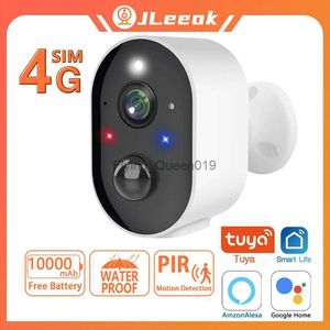 Obiettivo CCTV JLeeok 5MP 4G Fotocamera incorporata Batteria da 10000 mAh 130 Grandangolo PIR Rilevamento movimento Sicurezza CCTV Telecamera IP di sorveglianza YQ230928