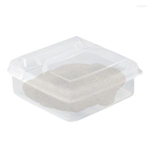 Garrafas de armazenamento transparente caixa de bolo retangular recipiente de manteiga torta fatia recipientes bancada geladeira acessório de cozinha para cheesecake