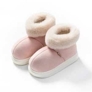 Designer stövlar för kvinnor modeplattform stövlar rosa vinter fleece mocka ull varm päls ankel bootes storlek 36-45