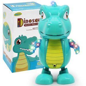 Inteligence Toys Musical Dancing Dinosaur Baby Toy Electric Taniec i śpiewanie zabawek ze światłami i dźwiękami dla małych dzieci Wiek 1 2 3 Birthday Gift 230928