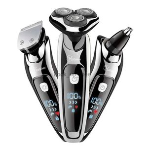 Electric Shaver Hatteker Rotary Electric Shaver USB Laddningsbar ansiktselektrisk rakkniv för män 3 i 1 manlig grooming kit rakmaskin YQ230928