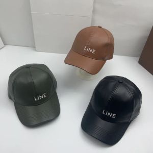 Fashion Streets Ball Caps Leather Casual Hats Letter Baseball Cap Designer för män Kvinnor Sun Hat Justerbar S Cyd239287