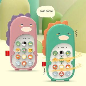 Leksakstelefoner baby mobiltelefon leksaker tvåspråkig telefon tidig utbildning låtar berättelse maskin simulering dinosaurie dans telefon 230928