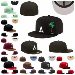 2024 Akcesoria mody Wszystkie drużynę więcej czapek baseballowych wyposażone czapki sportowe czapki hip hop dla dorosłych płaski szczyt do sportu na zewnątrz rozmiar 7-8 czapek
