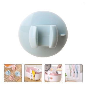 Baking Tools 4pcs Rice Spoon Suction Cup Holder Cooker Wall Hanging Kitchen Organizer Stand Blue