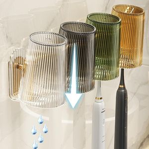 Conjunto acessório de banho portátil titular bucal rack de higiene pessoal escova de dentes função acessórios montado na parede multi sem armazenamento de banheiro perfurador