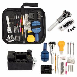144pcs conjunto de ferramentas de relógio profissional para caixa de relógio abridor conjunto de ferramentas de reparo horloge gereedschapset hand-tools2718