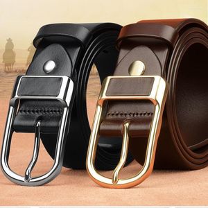 Belts 1pc Mens 120cm High Quality Belt PU Material Waistbands Korean Fashion Zinc Alloy Buckle Jean Pants Waistband Accessories