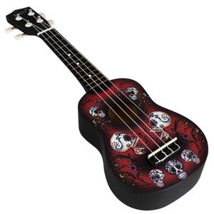 Irin 21 -calowy sopran ukulele 4 struny ćwicz czaszkę grając 21 -calową ukulele instrumenty muzyczne solidne hawajskie gitara gitara nowi przybysze