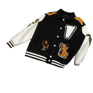 Men designer Coat baseball Jacket Paris frog Towel embroidery letter Leather long sleeve women yellow black blue green M-2XL