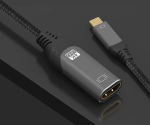 USB C - HDMI Kablosu 4K Tip C Erkek - HDMI Kadın Dönüştürücüsü HD TV TV DÖNÜŞTİRİCİ HDTV Monitör Projektör Tablet HD Kablosu