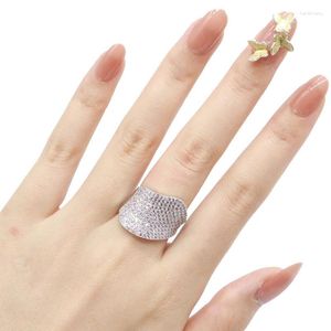 Klusterringar 20x20mm iögonfallande rosa kunzite ihåliga milgrain cz smycken för kvinnans silverring