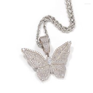 Collane con ciondolo CAOSHI Splendida collana di insetti Gioielli di moda unisex Accessori con zirconi brillanti con design a forma di farfalla
