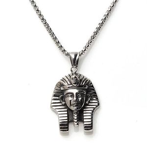 Mode Hiphop Halskette Herren Ägyptischer Pharao Anhänger Titan Stahl Persönlichkeit Necklaces248a