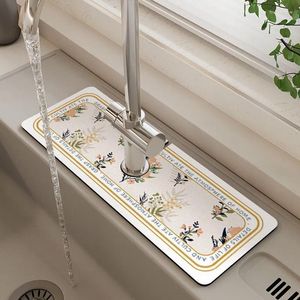 Bath Mats Faucet Absorbent Pad Kitchen Sink Vanity Quick Dry Resistance Dirty Bathroom Wash Counter Countertop Waterproof Mat