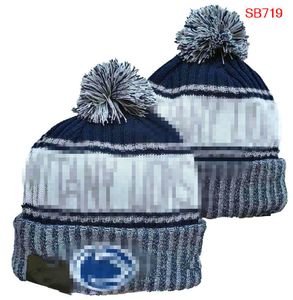 Penn State Nittany Beanies Beanie North American College Team Side Patch Winter Wool Sport Knit Hat Skull Caps