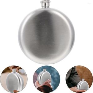 Hip Flasks 5 Oz Round Flask Stainless Steel Pocket Flagon Whiskey 150ml Jug Wine Alcohol Bottle Gift For Men And Women Outdoor