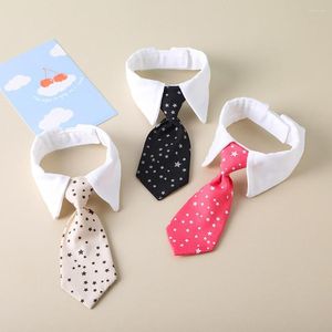 Dog Collars Plaid Kitten Necklace For Pet Party Wedding Costume Gift Cute Mini Bow Tie Cat Fake Collar Adjustable Puppy Necktie