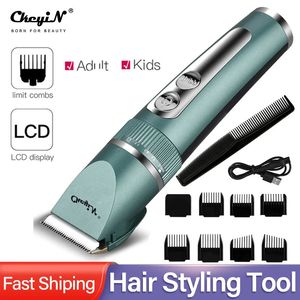 Clippers Trimmers Professional Hair Clipper Men Barber Rechargeable Beard Trimmer Ceramic Blade Cutting Machine Low Noise Haircut Adults Kids 230928