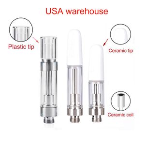 USA warehouse Ceramic Cartridge extract Thick Oil Empty Atomizer Disposable carts Glass Vaporizer 510 thread Pen 0.8ml 0.8Gram th2 G5
