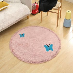 Teppiche, rund, 100 cm, Cartoon-weiche Fußmatte, schönes Zuhause, waschbarer Teppich, komfortable Badematte, rutschfeste Wasseraufnahme-Teppich