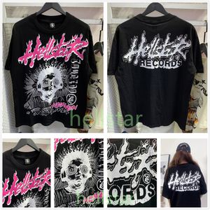 hellstar t shirt designer t skjortor grafiska tee klädkläder hipster tvättade tyg graffiti bokstäver folie tryck vintage svart löst montering plus size t12