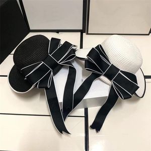 Luxury Bow Basin Hats Beach Hat Caps Summer Designer Wide Brim Hats Women Straw Hats For Holiday212i