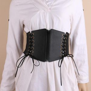 Belts Ladies's Punk Corset Elastic Girdle for Women Slimming Midjeband HOP TIE Rep Rapp Zipper Cummerbund Gothic Dress Shirt