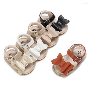 Sandals Children Baby Girls Bow Summer Soft Sole Open Toe Walking Shoes For Toddler Born Infants Non-Slip Flat Sandal