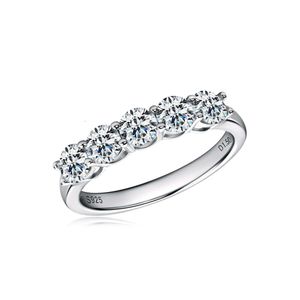 Yüksek kaliteli Tiktok Live Ins Niş Tasarım Mozanne Ring Kadın Lüks Takı Çok yönlü 925 STERLING Silver Row Ring End Ring Classic Moda