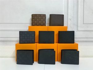 Mens Designer wallet women purse High quality fashion short plaid Wallet portafoglio uomo Complete set of original box