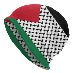 Berets Palestina Bandeira Bonnet Winter Knit Hat Mulheres Homens Beanies Caps Adulto Palestino Hatta Kufiya Keffiyeh Padrão Beanie Chapéus Ski Cap
