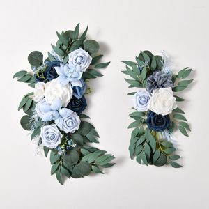 Decorative Flowers Artificial Rose Peony Water Brand Flower Silk Fake Garland Vine Lintel Decor Simulation White Floral Balcony Decoration