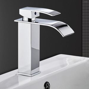 Kitchen Faucets Bathroom Basin Waterfall Faucet Splash-proof Wide Nozzle Tap For