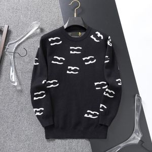 新しい秋のファッションブランドカジュアルセーターOネックスリムフィット編みメンズ文字刺繍セータープルオーバー冬の男性xxxl
