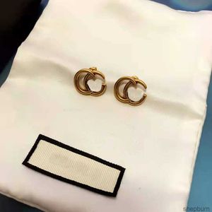 Брендовые серьги-гвоздики в классическом стиле с буквами Aretes, женские модные простые ювелирные изделия