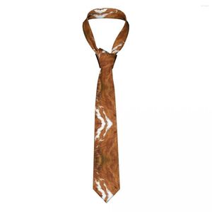 Bow Ties Cowhide kürk hayvan inek erkekler kravat ipek polyester 8 cm genişliğinde erkek için günlük boyun kravat