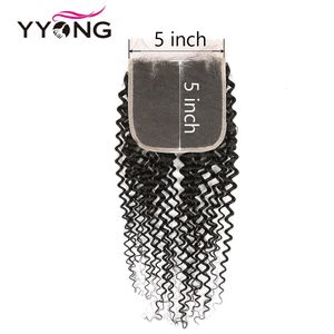 Lace S Yyong Hair 5x5 Clre Brazilian Kinky Curly 1022 Inch Free Part 100 Remy Human 230928