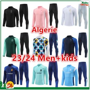 2023 2024 Maillot Algerie Football Tracksuit Men and Kids Om Marseilles 23 24 Algeriet Soccer Tracksuit Algerie Training Suit Kit Sursetement Foot Chandal Futbol