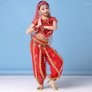 Sahne Giyim Çocuklar Göbek Dans Kostümleri Bollywood Kostüm Kızlar Profesyonel Performans Bellydance Kıyafetleri