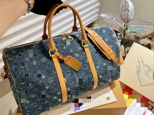 Duffel Bags The latest Internet celebrity travel bag denim fabric boarding bag