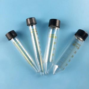 Arts And Crafts Glass Screw Tip Tube Pointed Bottom Scale Centrifuge 5/10/15/20/25/30 / 50ml High Temperature Resistance