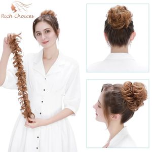 Lace S rika val 32G Human Hair Scrunchie Updo Wrap Curly Messy Bun Piece Chignons for Women Tail 230928