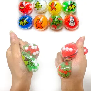 Mochi Squishy Toys Christmas Bead Ball Kawaii Squishies Pinch for Christmas Stocking Stiffers Classroom賞品