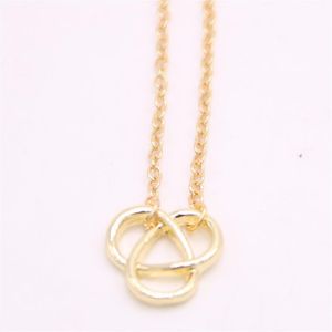 Moda cruz flor forma pingente colar para mulher design de superfície lisa ouro prata rosa três cores opcional347h