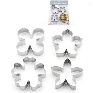 Bakningsformar Diy Flower Molds Fondant Biscuit Cookie Cutter för Cake Decorating Tools Chocolate Födelsedagsfest bröllop Kök Tillbehör